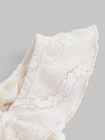 Women's Off Shoulder Ruffle Jacquard T-Shirt, Patchwork Chiffon Hem Fish Tail Skirt 2pcs/Set