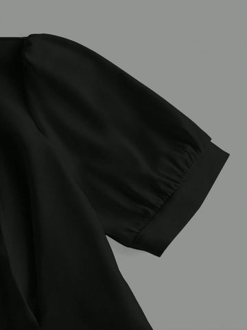 MOD Women's Plain Casual Versatile Short Sleeve Shirt