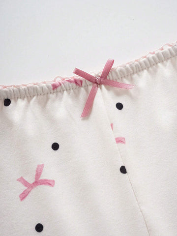 MOD Women's Polka Dot Bow Tie Printed Casual Shorts