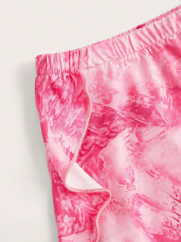 Women's Printed Strapless Top And Skirt Set