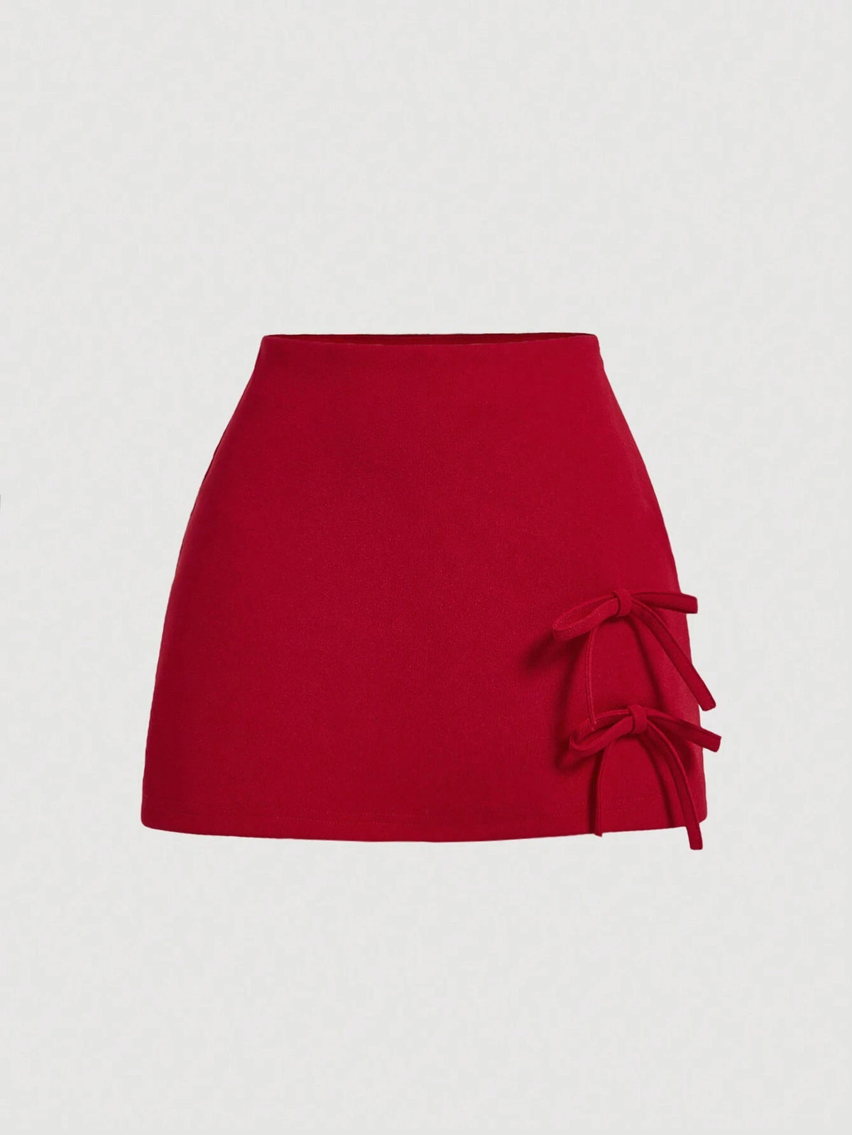 MOD Women's Red Bowknot Skorts, Summer Red Shorts,Cute Shorts