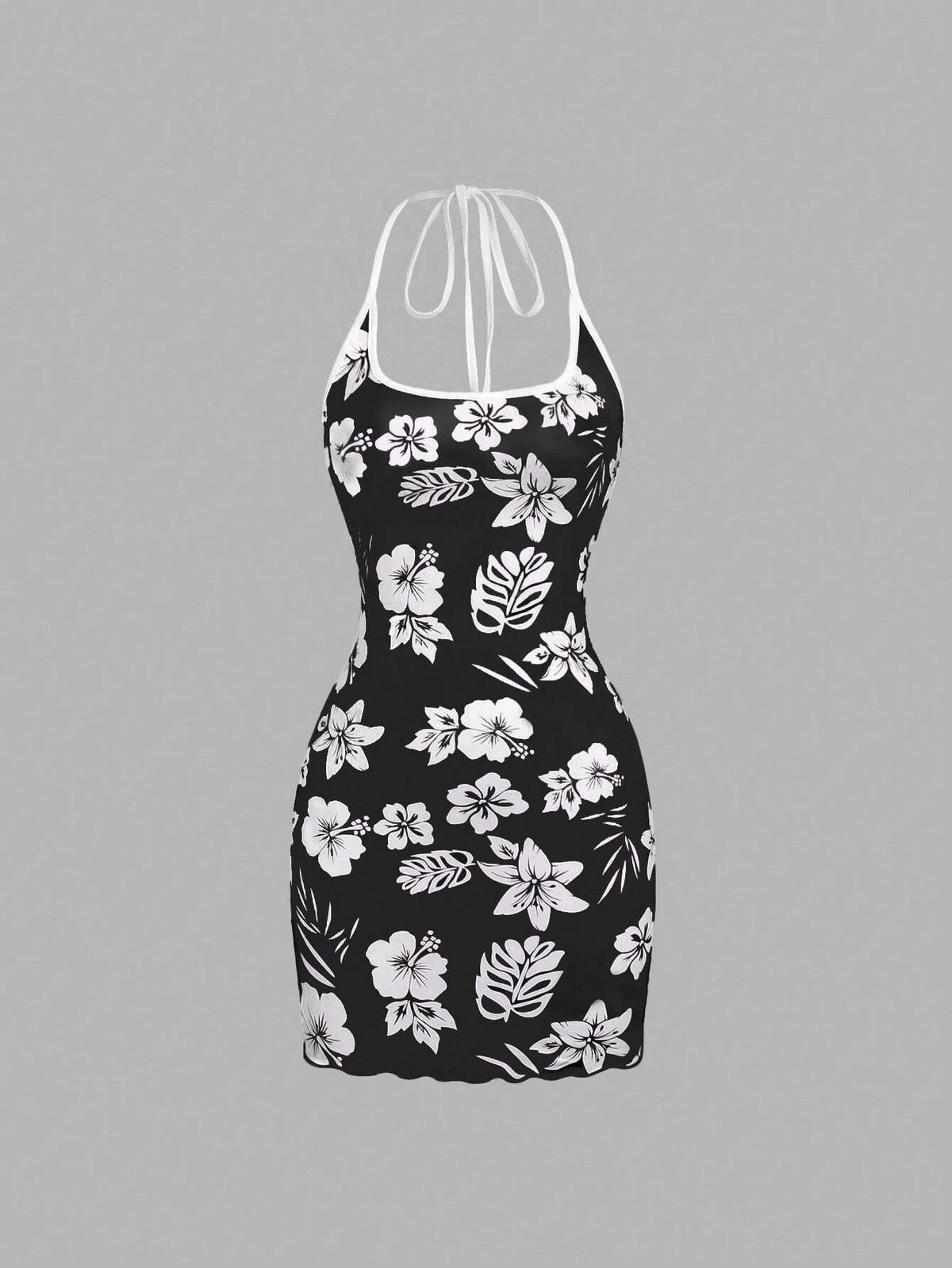 Women's Sexy Vacation Casual Bodycon Lace-Up Print Mini Dress