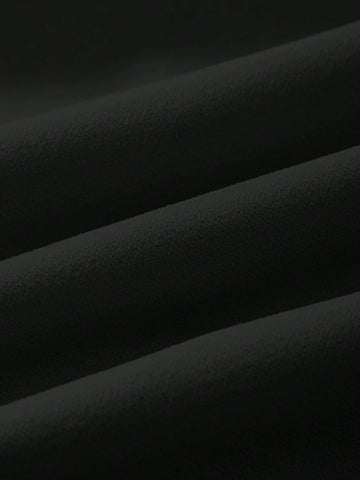 Minimalist Solid Color Crossover Strap Jumpsuit, Casual Everyday Wear