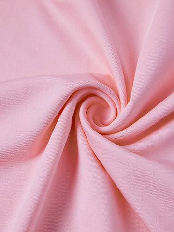 MOD Women's Solid Color Pleated Skirt With Ruffles And Trim Decoration