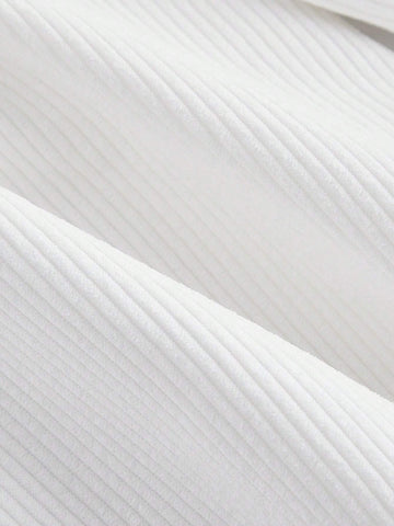 Women's Solid Color Ruffle Trim Tie Neck Long Sleeve Elegant Short Dress