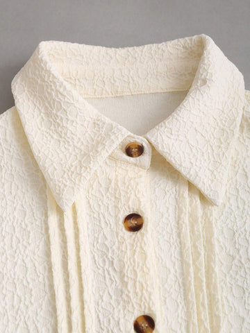 MOD Women's Solid Color Simple Short Sleeve Shirt For Everyday Wear