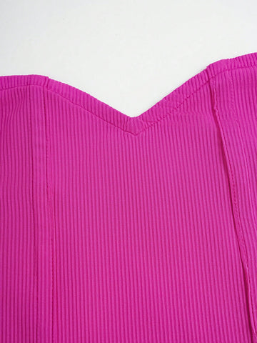Women's Solid Color Strapless Bodysuit