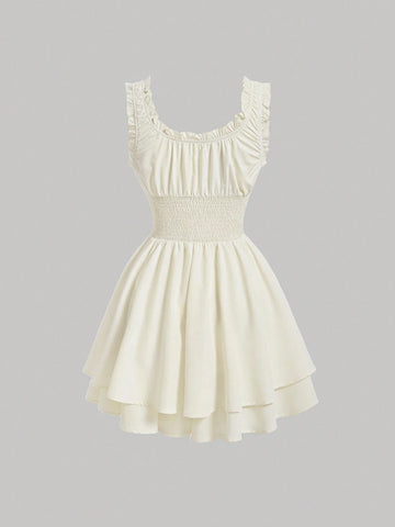 Women's Solid Color Waist Cinched Jumpsuit