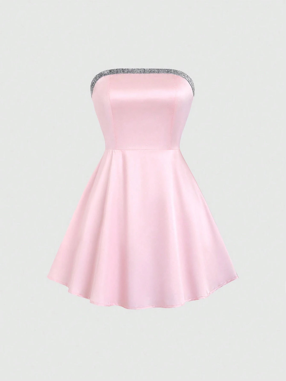 Women's Summer Elegant Short Strapless Dress With Hem