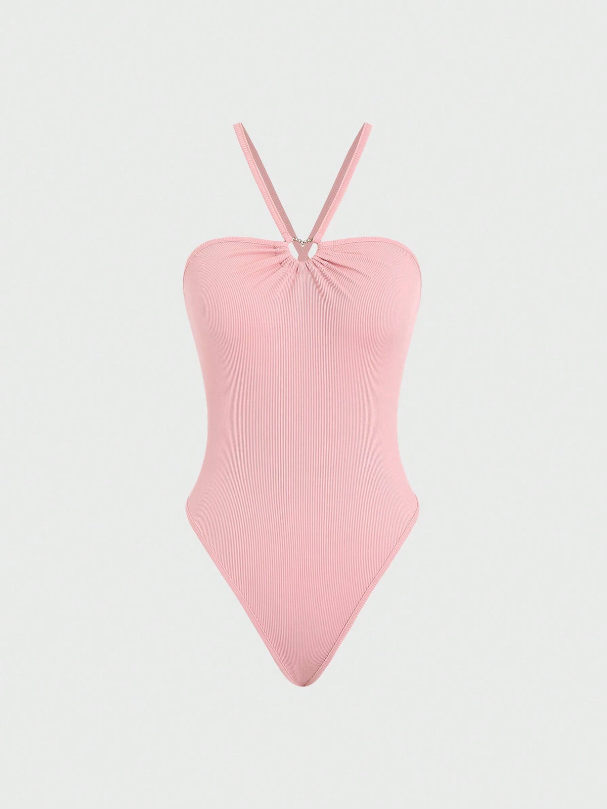 Women's Summer Solid Color Halter Bodysuit