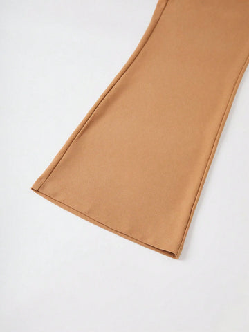 Women's Summer Solid Color Hollow-Out Ruched Strapless Jumpsuit