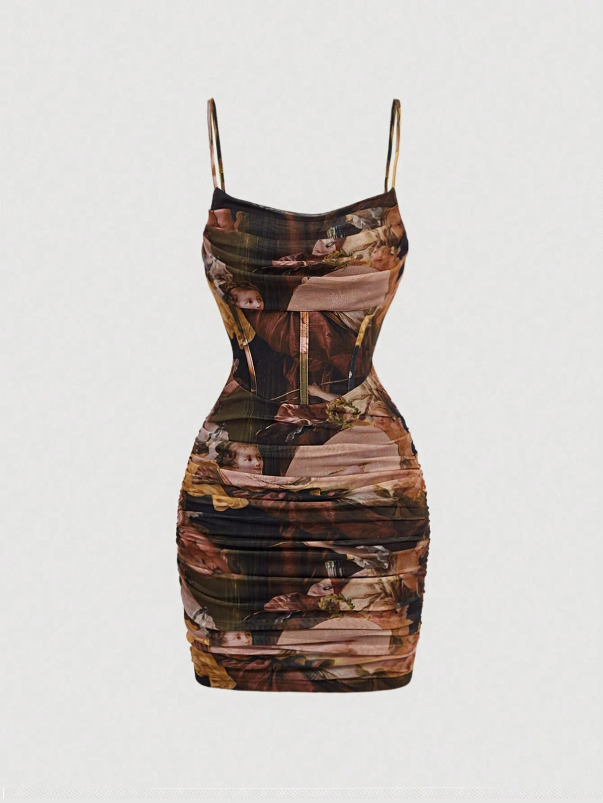 Women''s Vintage Angel Painting Print Bodycon Dress,Renaissance Dress,Homecoming