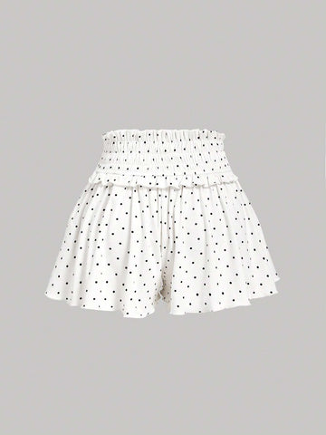 MOD Women's Vintage Black And White Polka Dot Low Waist Knit Shorts,Sexy Halloween Costume,Bloomer Shorts,Christmas Women Pajamas,Halloween Pajamas