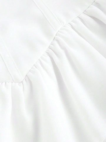 Women's White Summer Holiday Multi-Layered Ruffle V-Neck Irregular Hem Dress For Date,Party Dress,Bridgerton Style,Flowy Dress,Comfy Dress