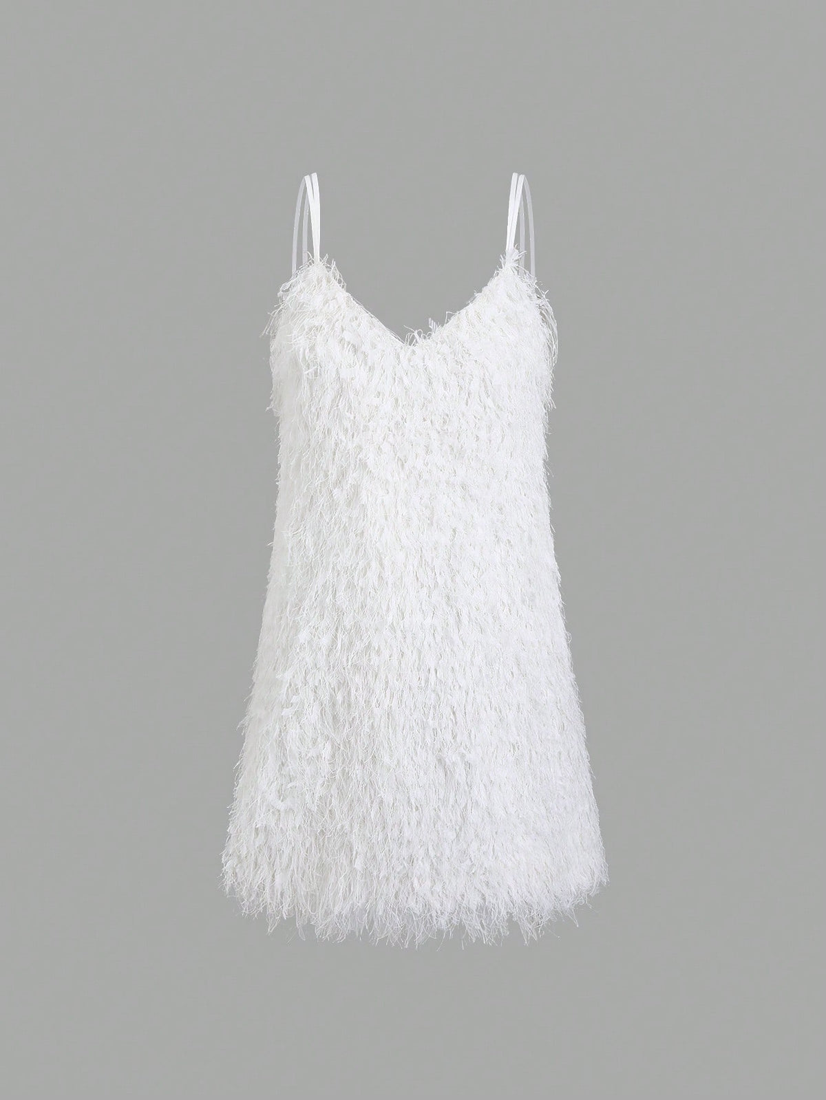 Casual Fringed Party Style Slip Dress, Minimalist Fashion For Everyday Wear