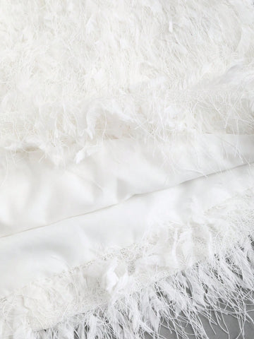 Casual Fringed Party Style Slip Dress, Minimalist Fashion For Everyday Wear