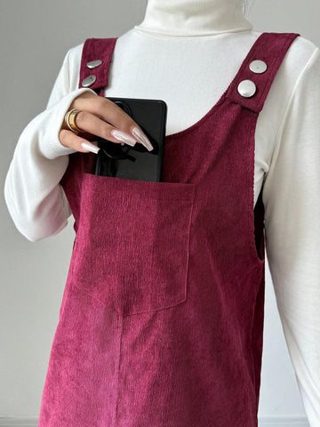 Christmas Return To School Season Casual Cute Loose Pocket Corduroy Red Young People