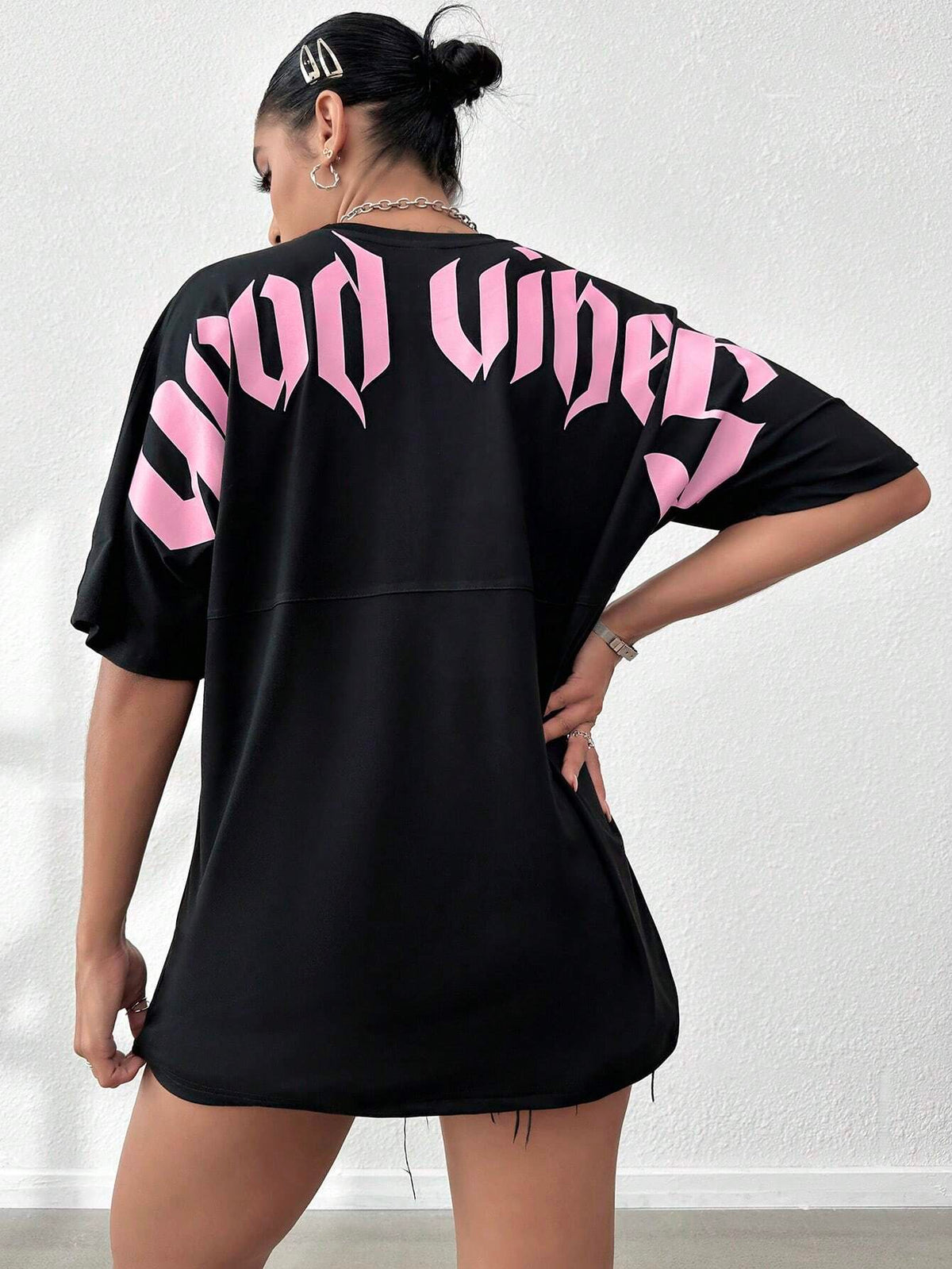 Letter Graphic Drop Shoulder Tee