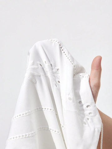 Cotton Clothes Summer Women Dresses Women's Fringed Pendant Spaghetti Strap Long White