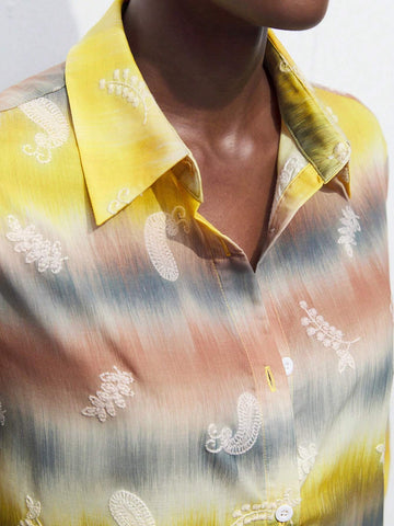 Maija Fall Clothes Pride Outfits Women's Casual Long Sleeve Shirt With Random Prints, Simple Style