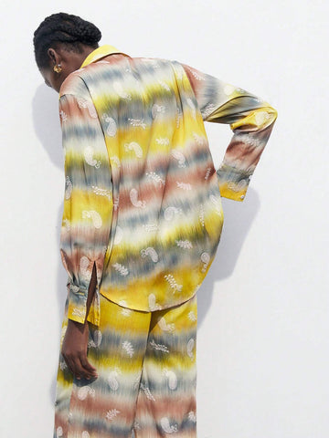 Maija Fall Clothes Pride Outfits Women's Casual Long Sleeve Shirt With Random Prints, Simple Style