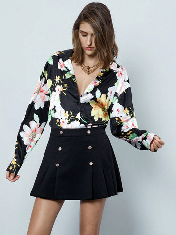 Maija Ladies Floral Print Long Sleeve Shirt