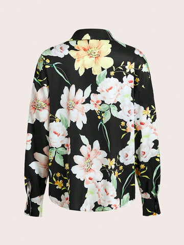 Maija Ladies Floral Print Long Sleeve Shirt