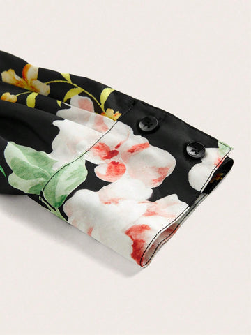 Maija Ladies Floral Print Long Sleeve Shirt