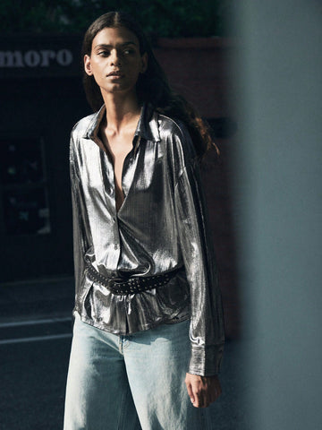 Maija Women Fashion Streetwear Elegant Charm Button Down Shirt