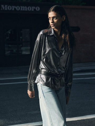 Maija Women Fashion Streetwear Elegant Charm Button Down Shirt