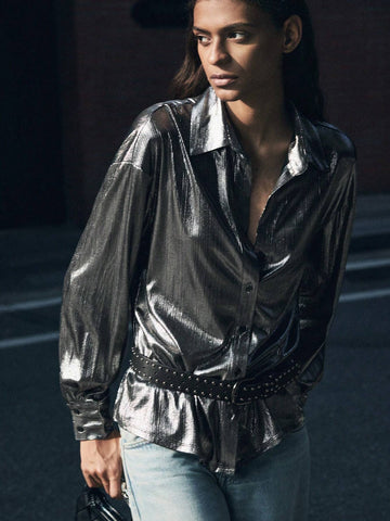 Maija Women Fashion Streetwear Elegant Charm Button Down Shirt