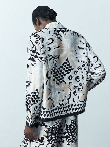 Maija Women''s All-Over Allover Print Button Up Casual Long Sleeve Shirt