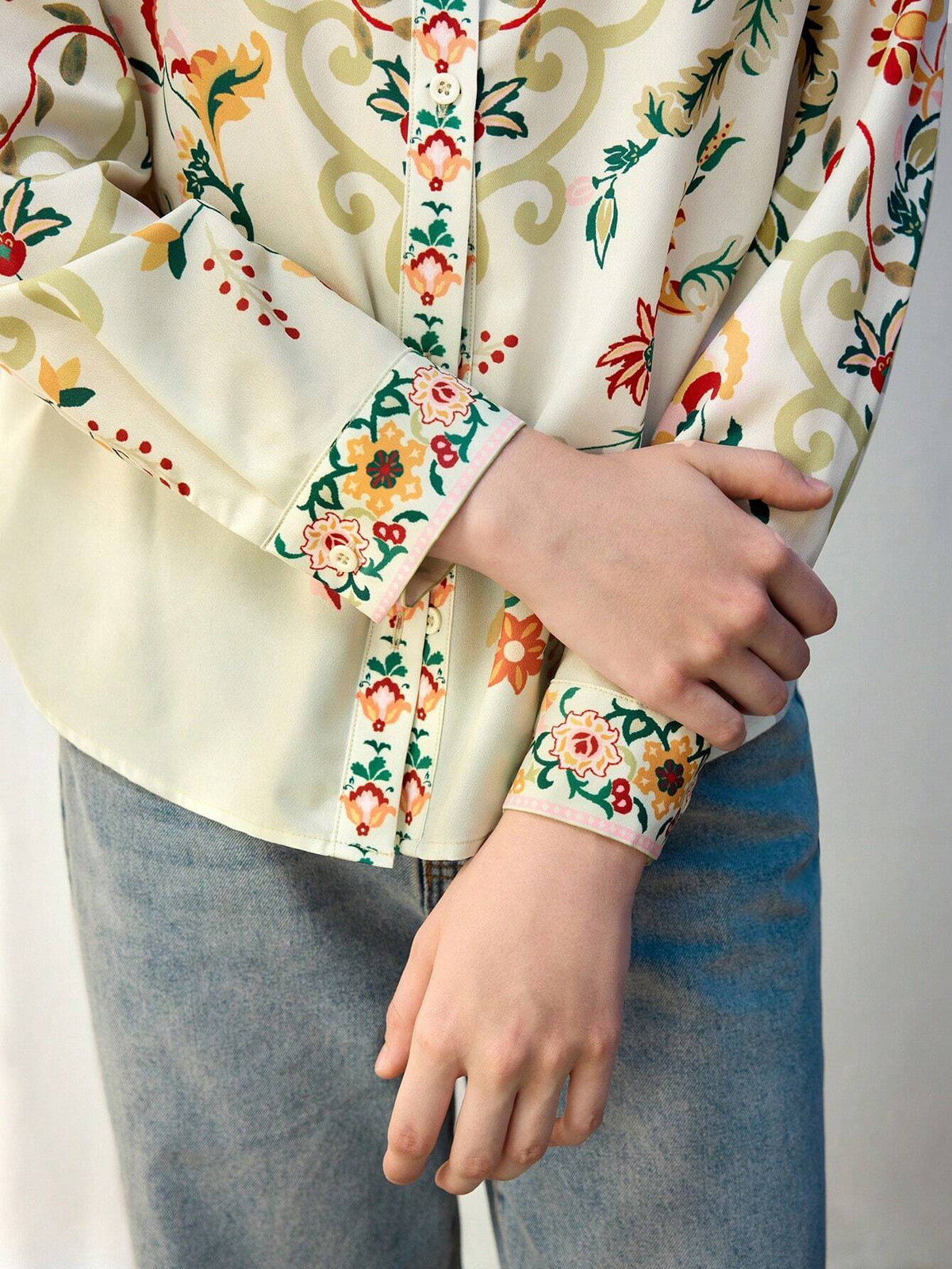 Maija Women's Floral Print Single-Breasted Shirt