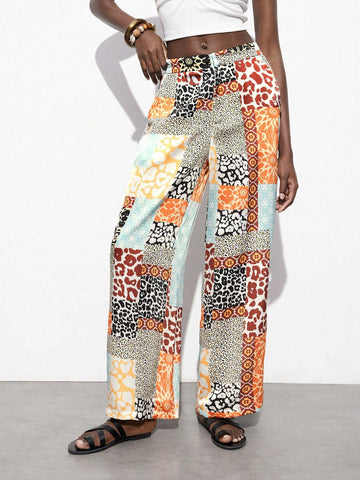 Maija Women's Full-Print Straight-Leg Vacation Casual Pants