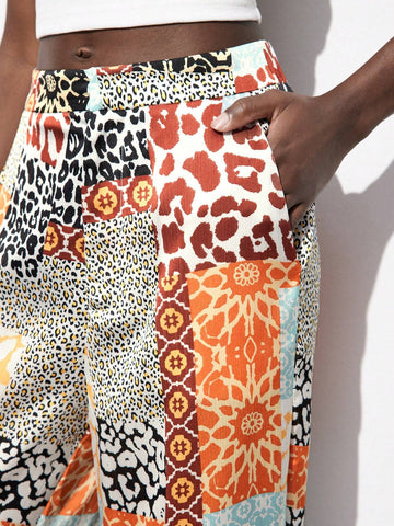 Maija Women's Full-Print Straight-Leg Vacation Casual Pants