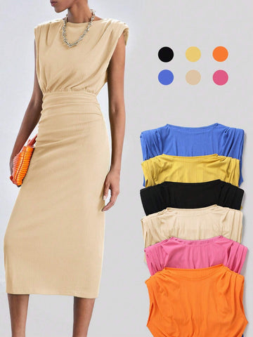 Women's Pleated Patchwork Casual Dress