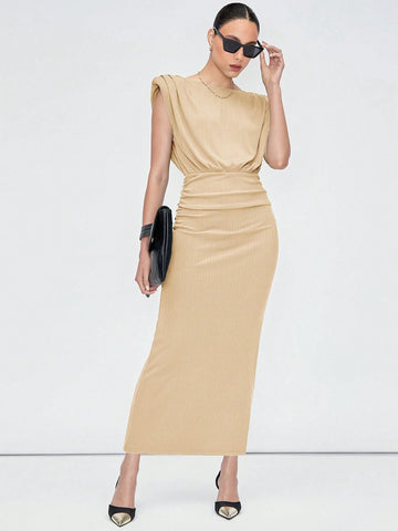 Women's Pleated Patchwork Casual Dress