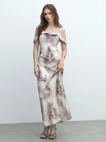 Women's Random Printed Spaghetti Strap Simple Daily Dress