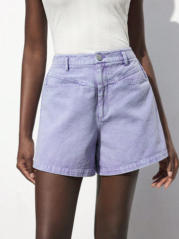 Maija Women's Solid Color Simple Casual Shorts