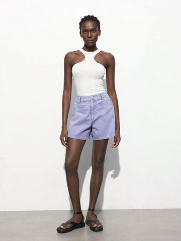 Maija Women's Solid Color Simple Casual Shorts