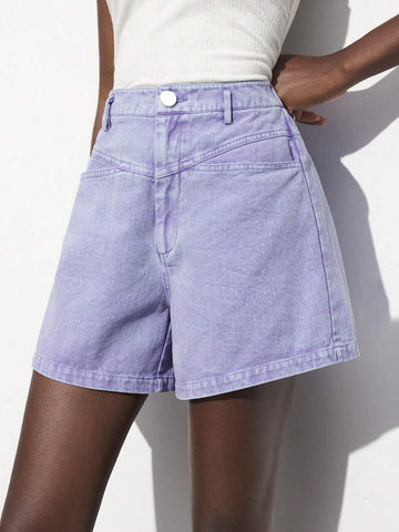 Maija Women's Solid Color Simple Casual Shorts