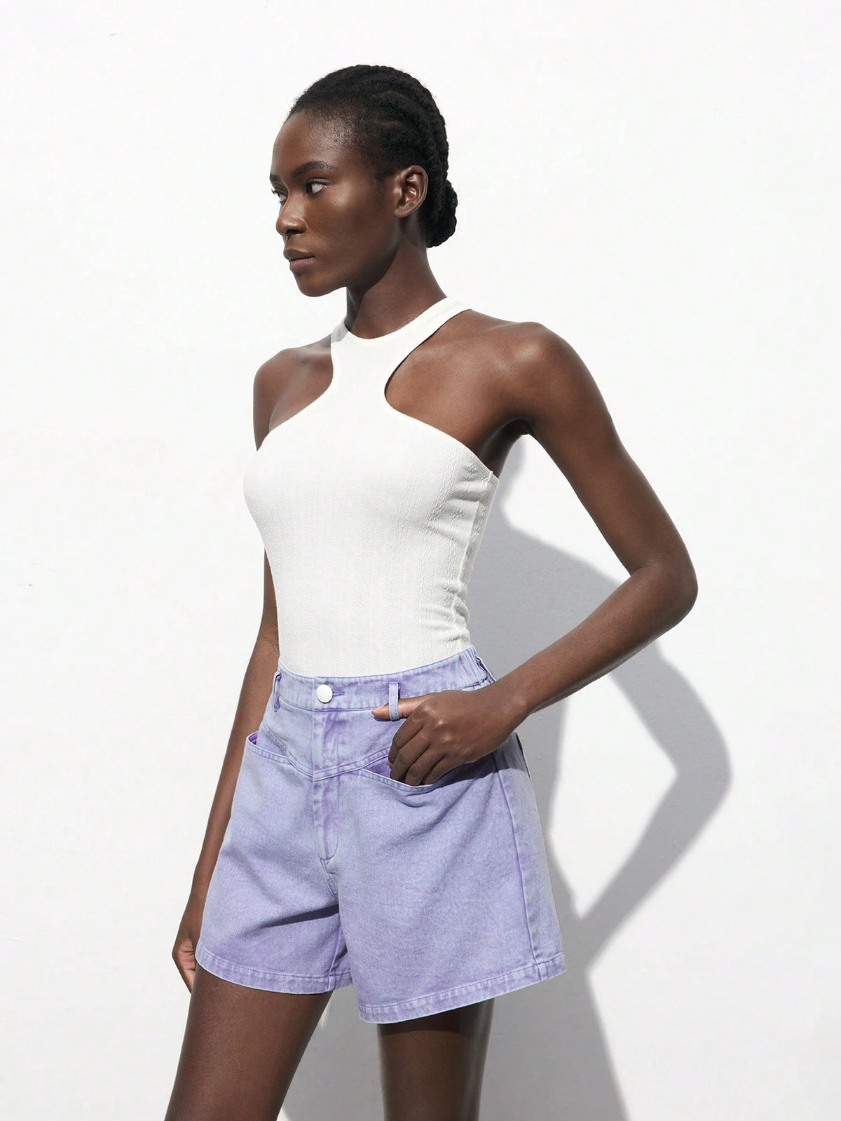 Maija Women's Solid Color Simple Casual Shorts