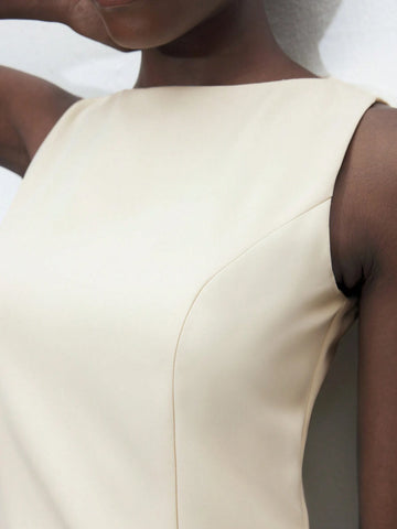 Women's Summer Fashion Solid Color Sleeveless Dress