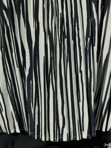 Maija Women's Summer Striped Sleeveless Loose Fit Round Neck Blouse