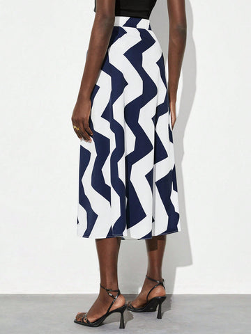 Maija Women's Wave Striped Skirt