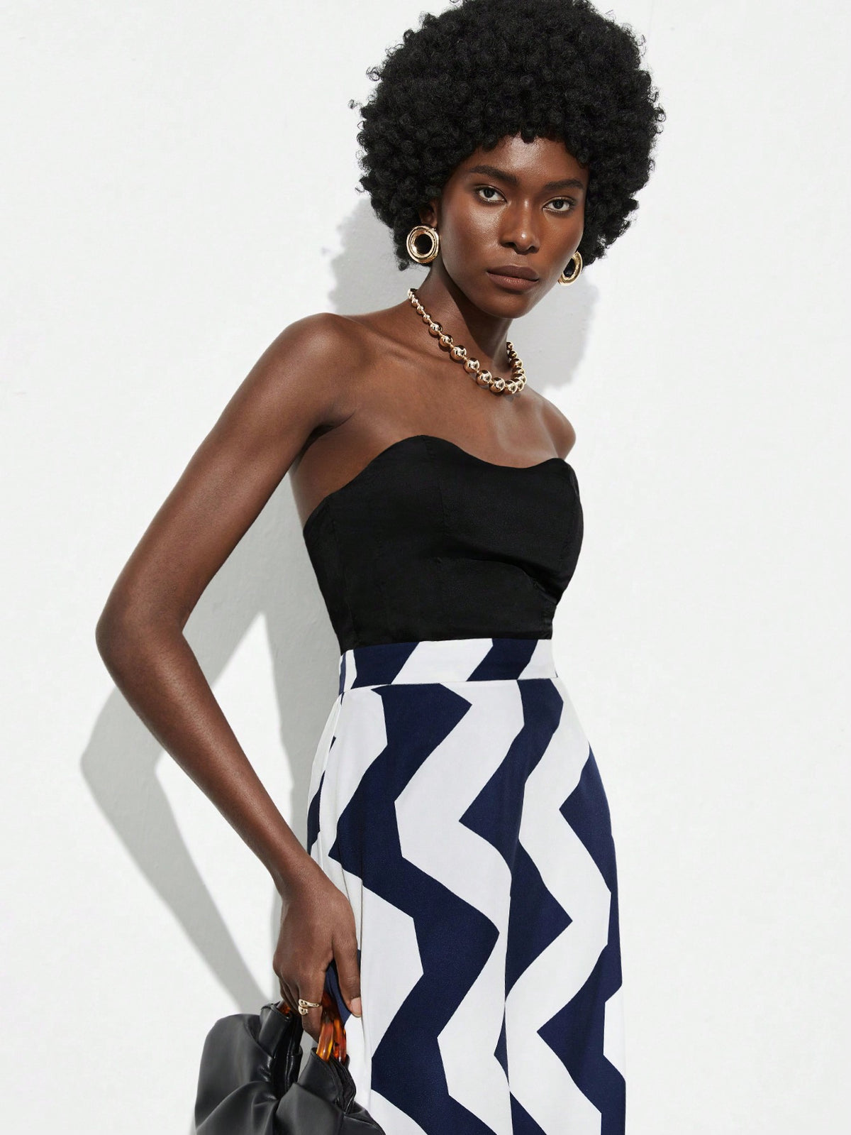 Maija Women's Wave Striped Skirt