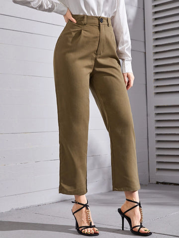 Modely High Waist Plicated Detail Tailored Pants