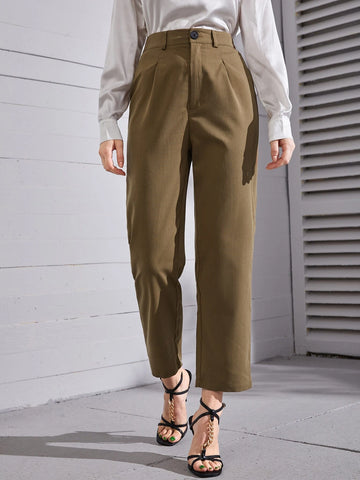 Modely High Waist Plicated Detail Tailored Pants