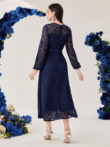 Lace Hollow Out Women's Dress