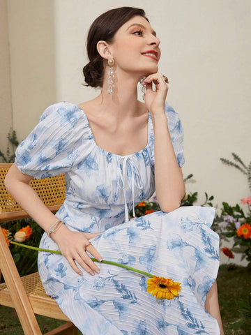 Ladies' Elegant Printed Dress